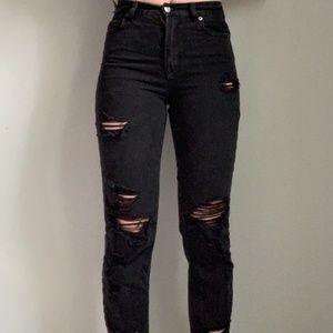 Ripped mom jeans